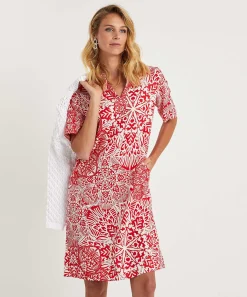 Kyra Jurk Linnenmix Two-Tone Leonie