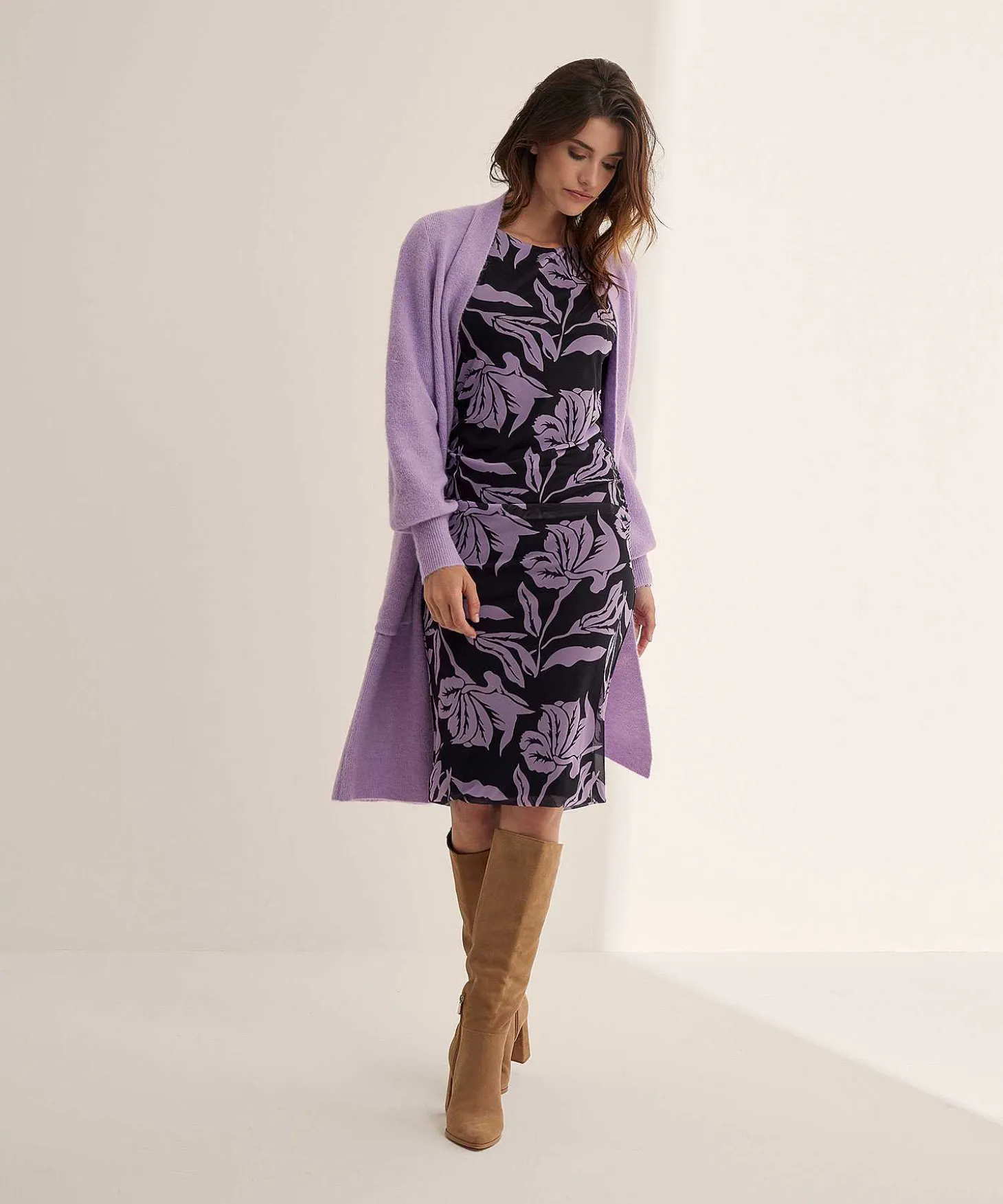 Kyra Jurk Mesh Bloemen Print Maja