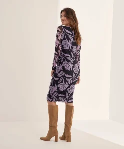 Kyra Jurk Mesh Bloemen Print Maja