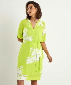 Kyra Jurk Met Ceintuur Bloemenprint Gezina