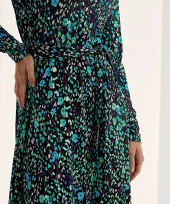Kyra Jurk Met Ceintuur Flower Print Jasmine