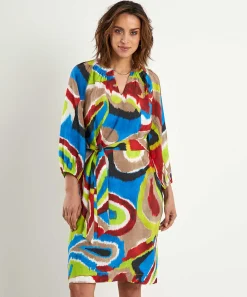 Kyra Jurk Met Ceintuur Multicolor Esmee