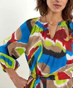 Kyra Jurk Met Ceintuur Multicolor Esmee