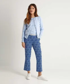Kyra Kick Flare Broek Jacquard Clara