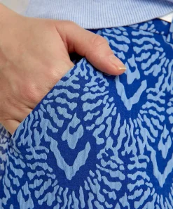Kyra Kick Flare Broek Jacquard Clara