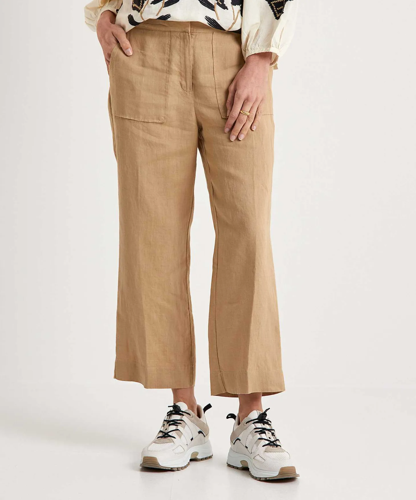 Kyra Linnen Cropped Broek Lucia
