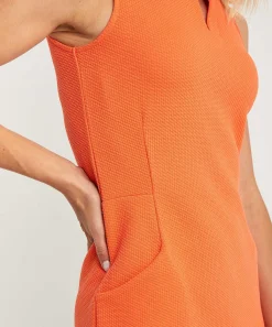 Kyra Mouwloze Jurk Met Structuur Jantina