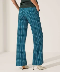 Kyra Multicolor Structuur Wide Leg Broek Ferris