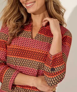Kyra Multicolor Structuur Jurk Leyla