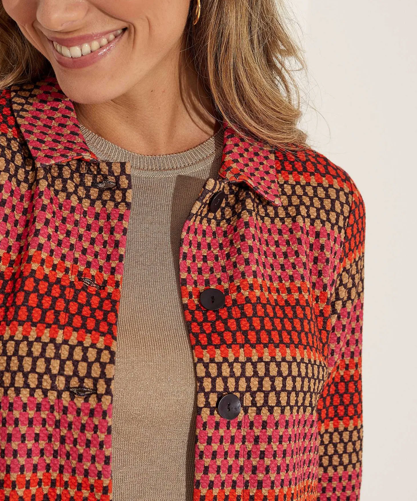 Kyra Multicolor Structuur Jasje Leona