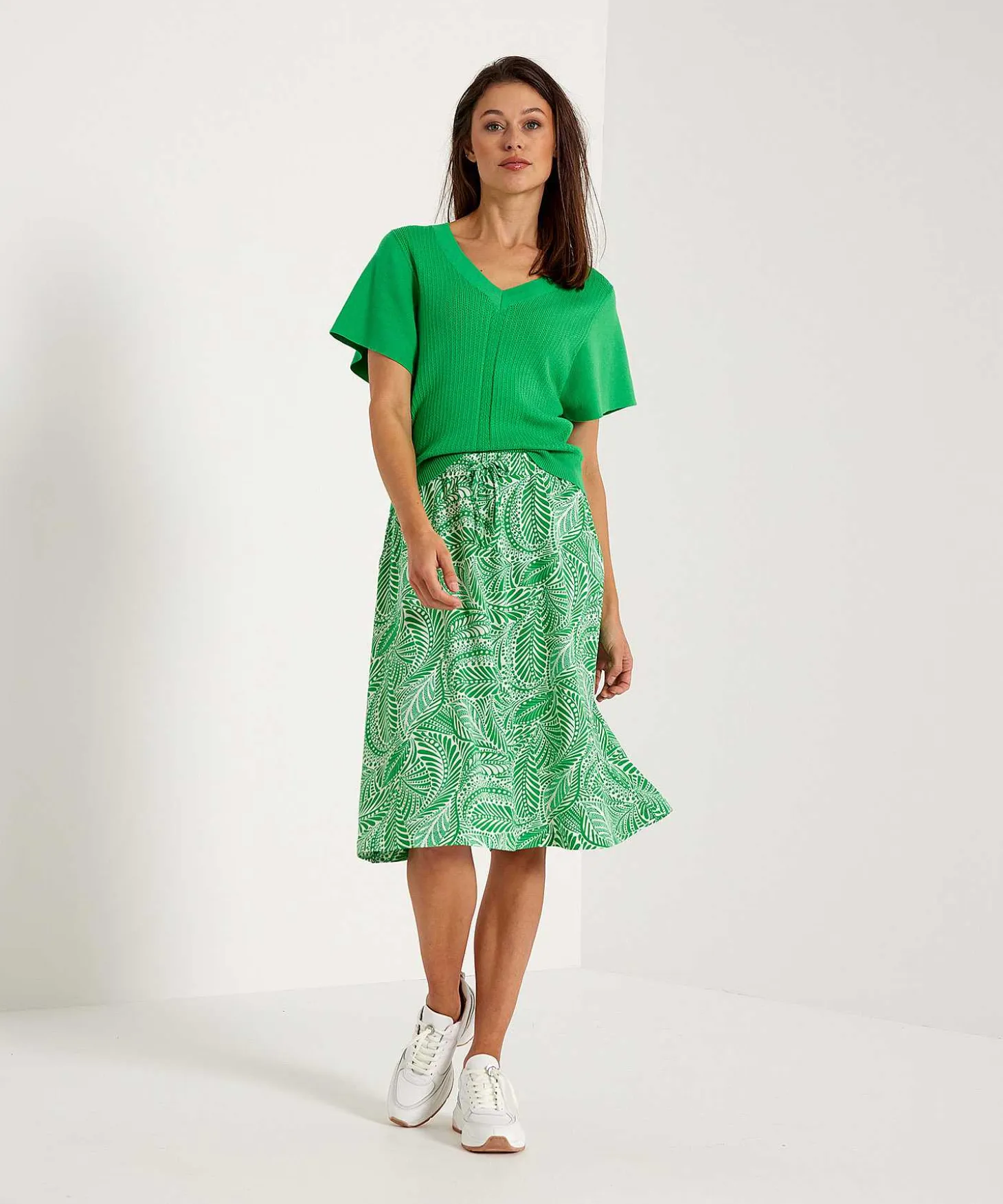 Kyra Rok Bladprint Verda