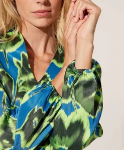 Kyra Silky Blouse Flower Attina