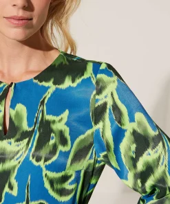Kyra Silky Jurk Flower Arlino