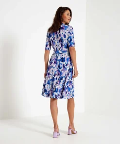 Kyra Tie Dye Jurk Travelstof Cissel