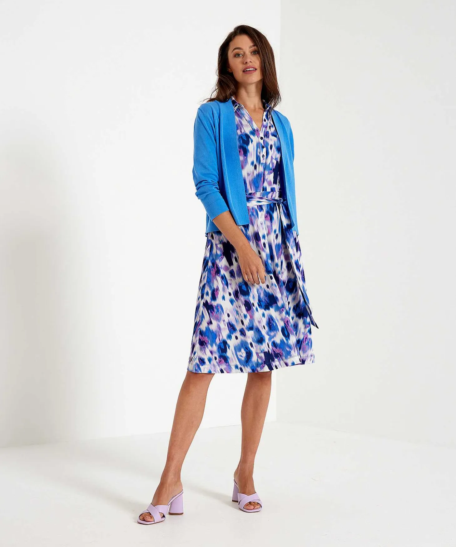 Kyra Tie Dye Jurk Travelstof Cissel