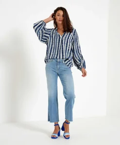 Kyra Tie Dye Stripes Blouse Nouky