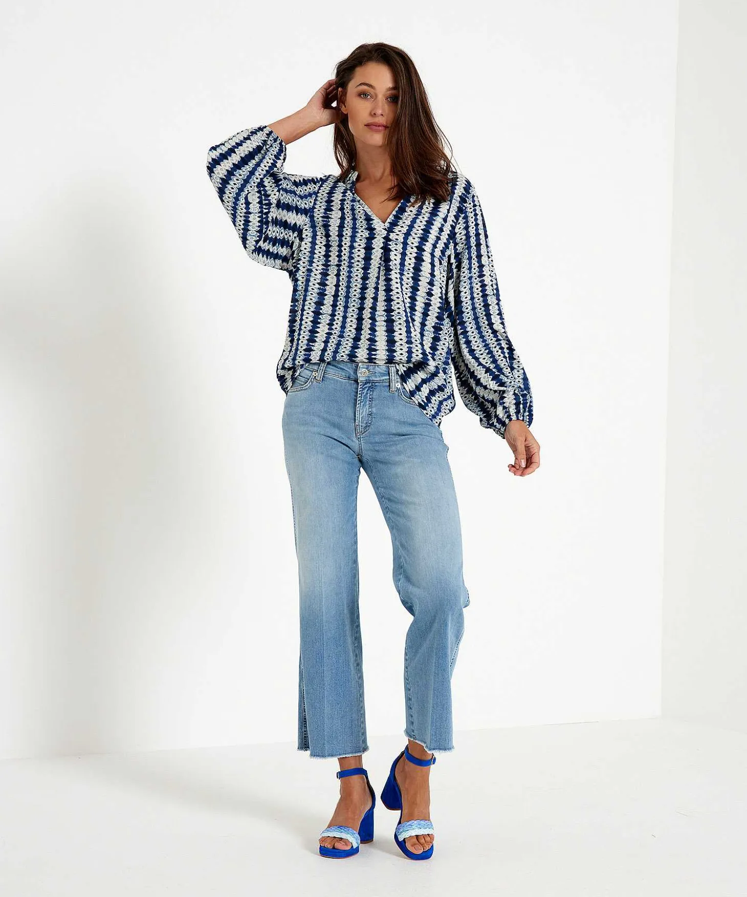 Kyra Tie Dye Stripes Blouse Nouky