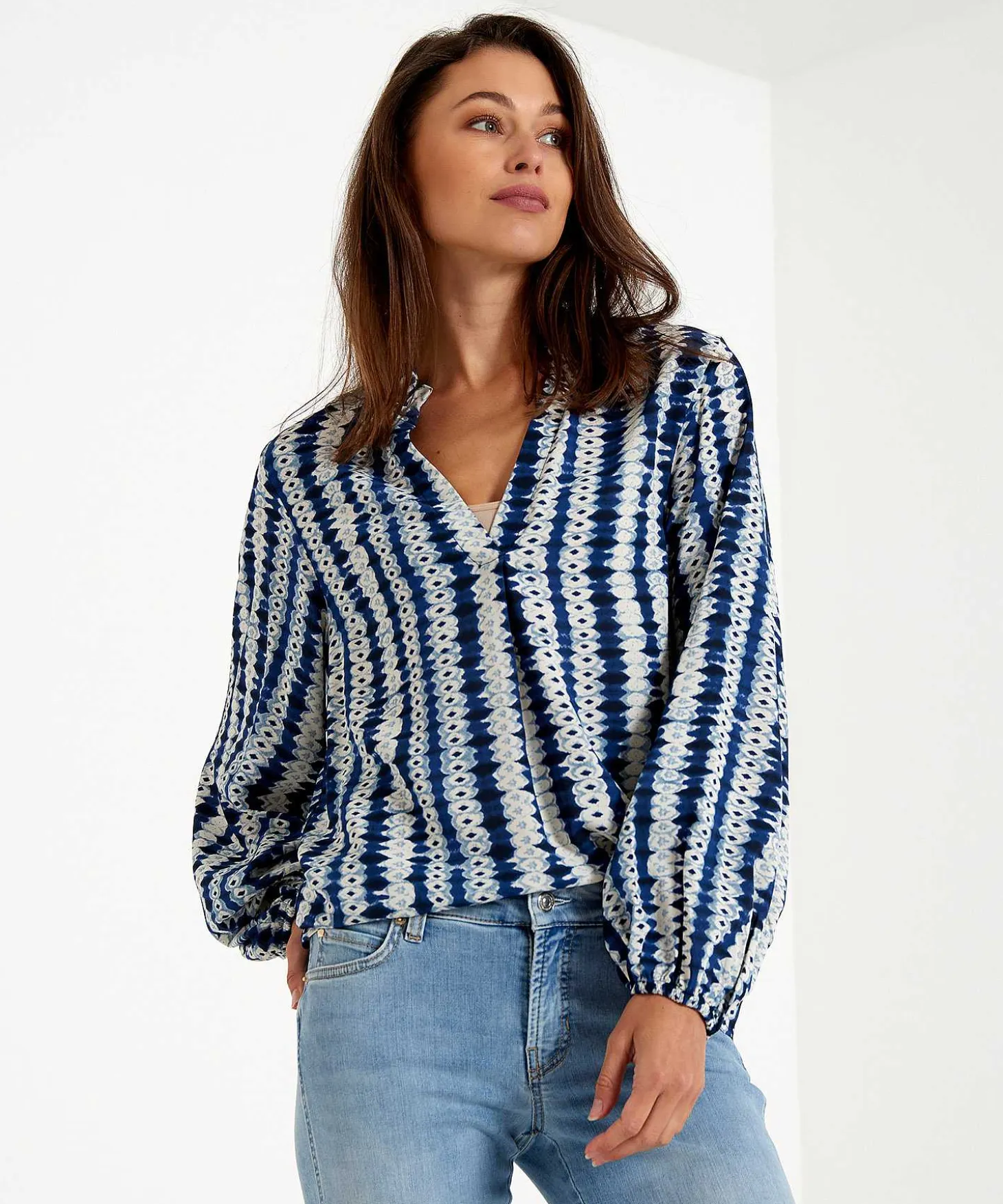Kyra Tie Dye Stripes Blouse Nouky