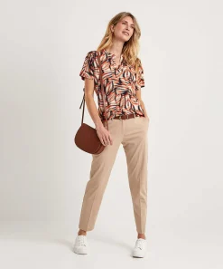 Kyra Top Faded Leaf Noor