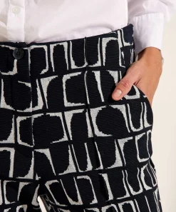 Kyra Wide Leg Broek Geo Print Dipper