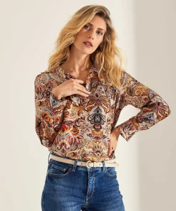Lasalle Blouse Paisleyprint Zijde Bali