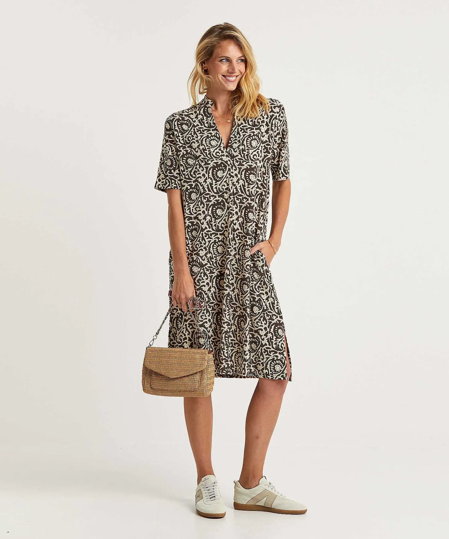 Lasalle Slinky Jurk Met Print
