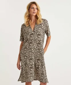 Lasalle Slinky Jurk Met Print