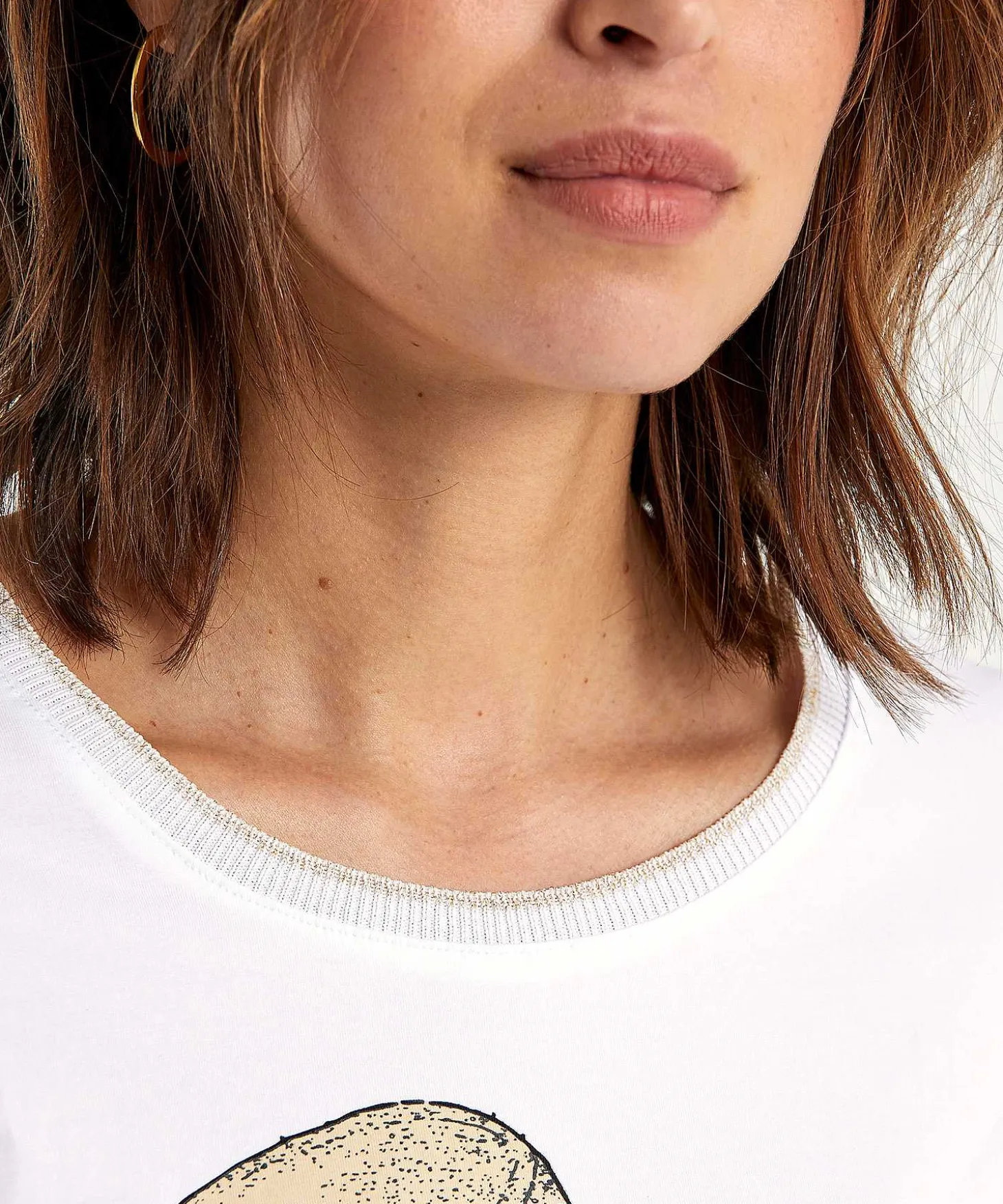 Leo & Ugo T-Shirt Fashionprint Met Pareltjes