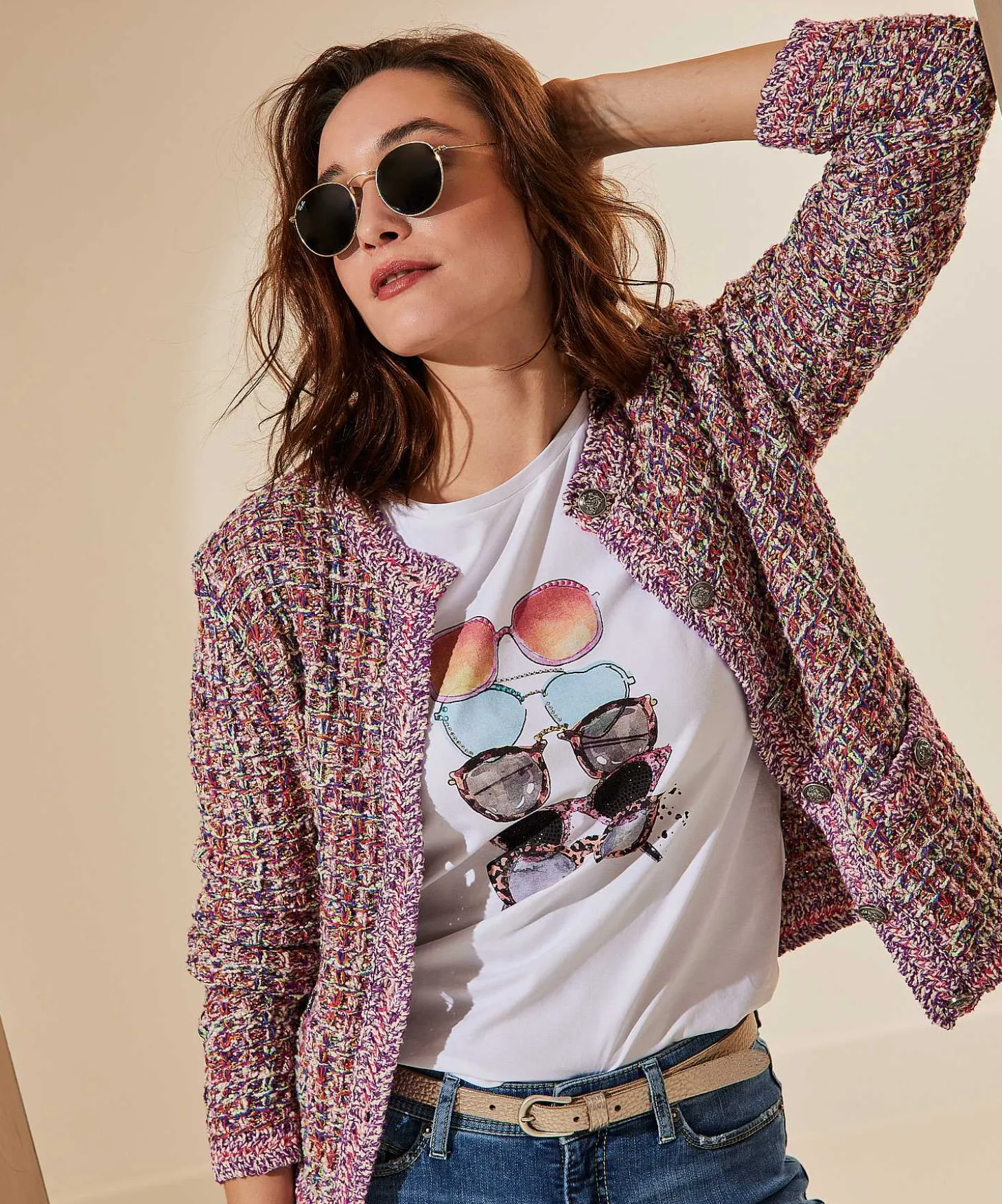 Leo & Ugo T-Shirt Sunglasses Print