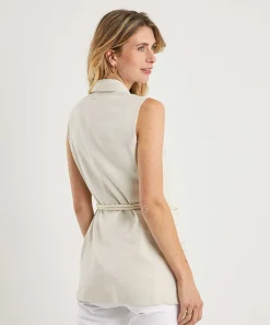 Liu Jo Glanzende Mouwloze Blazer