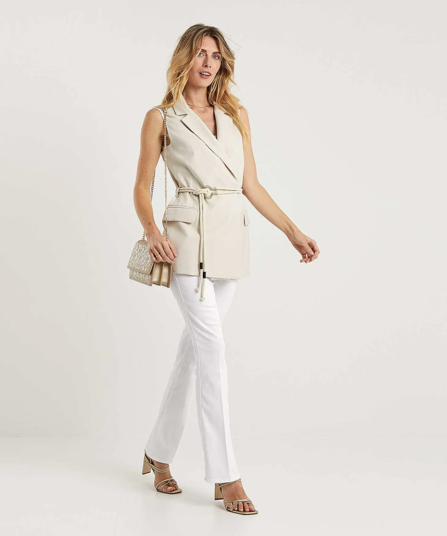 Liu Jo Glanzende Mouwloze Blazer