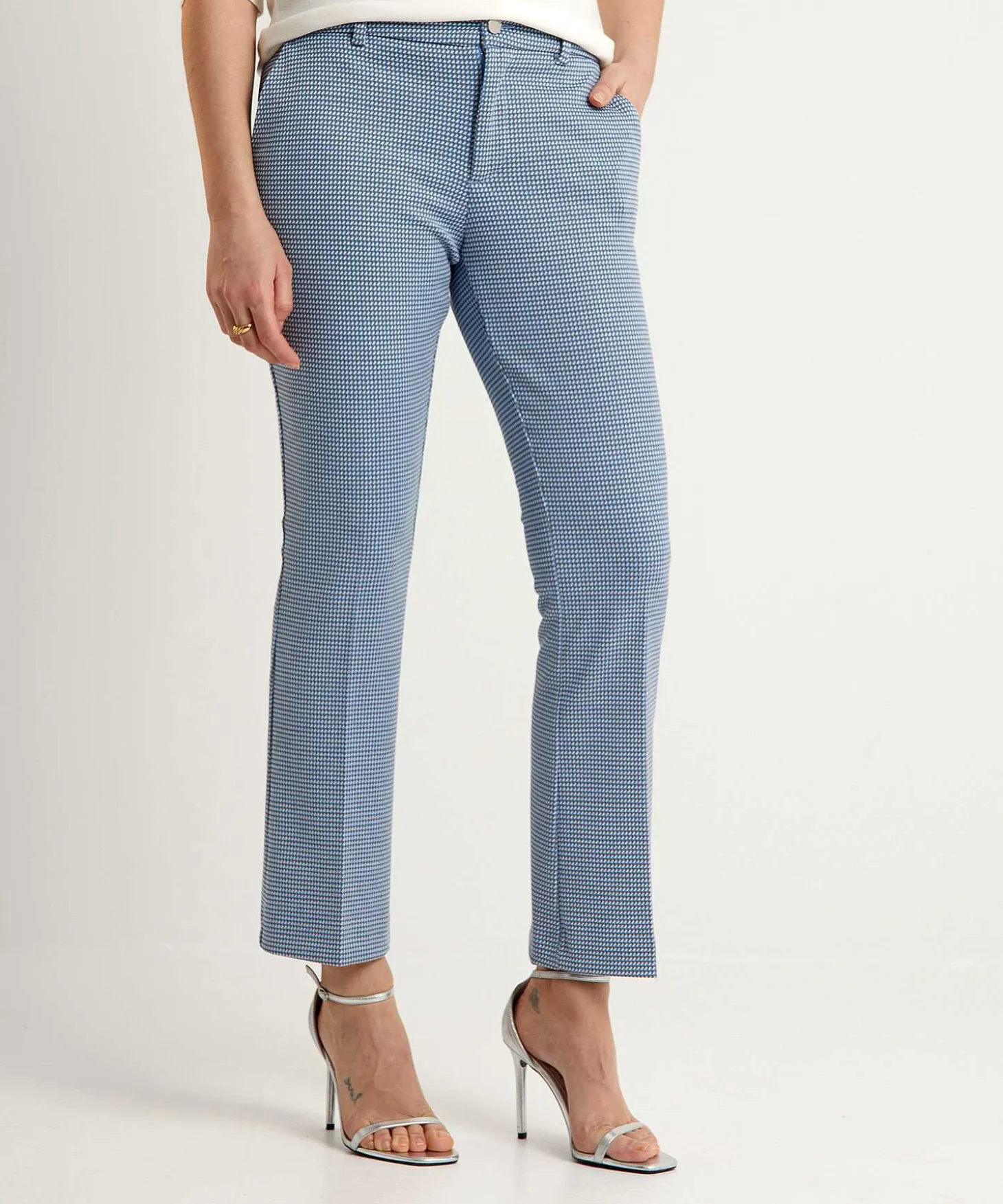 Liu Jo Jacquard Kick Flare Broek Minimal