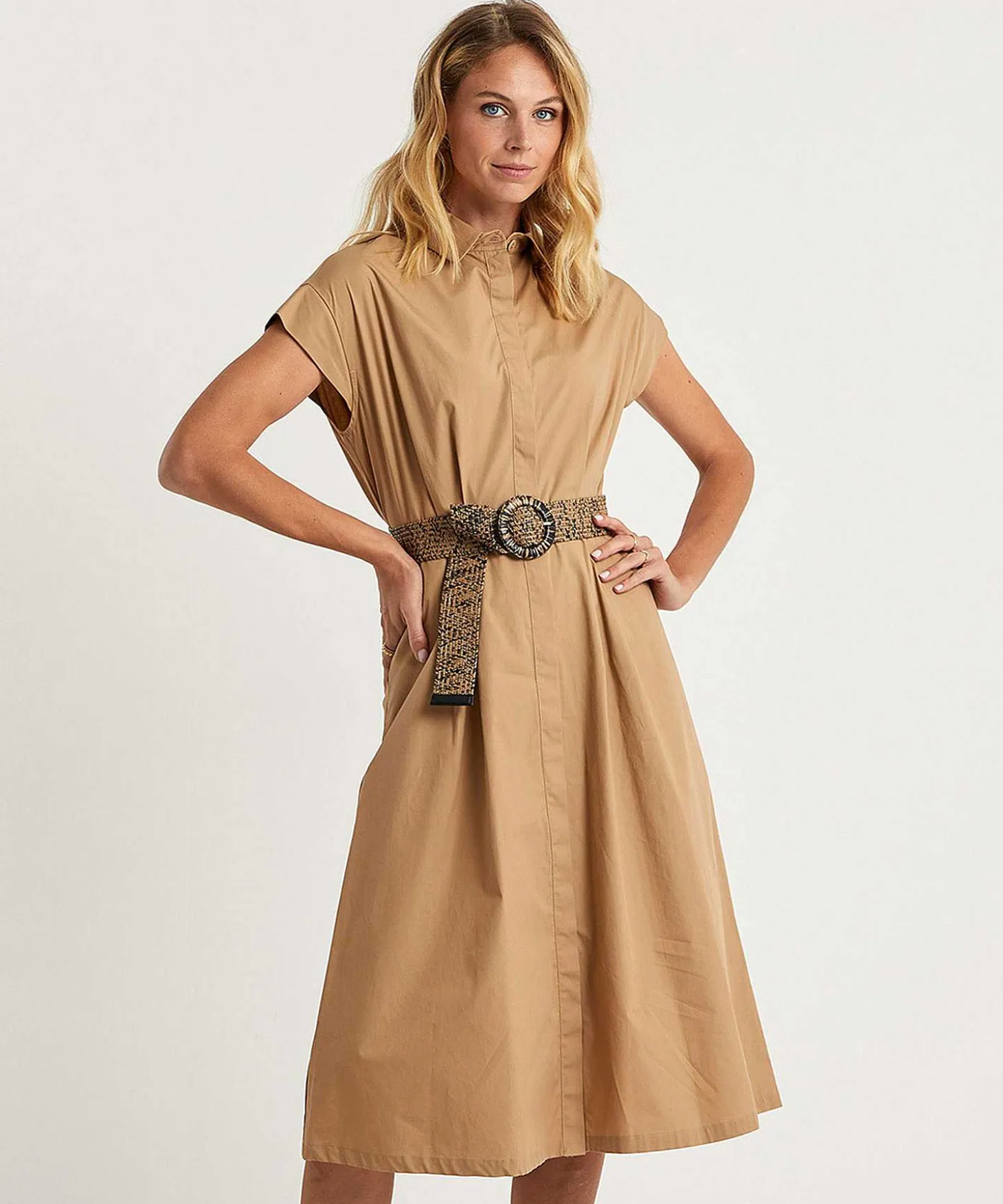Liu Jo Poplin Jurk Met Ceintuur
