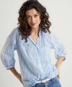Louis And Mia Cotton Voile Blouse Strepen