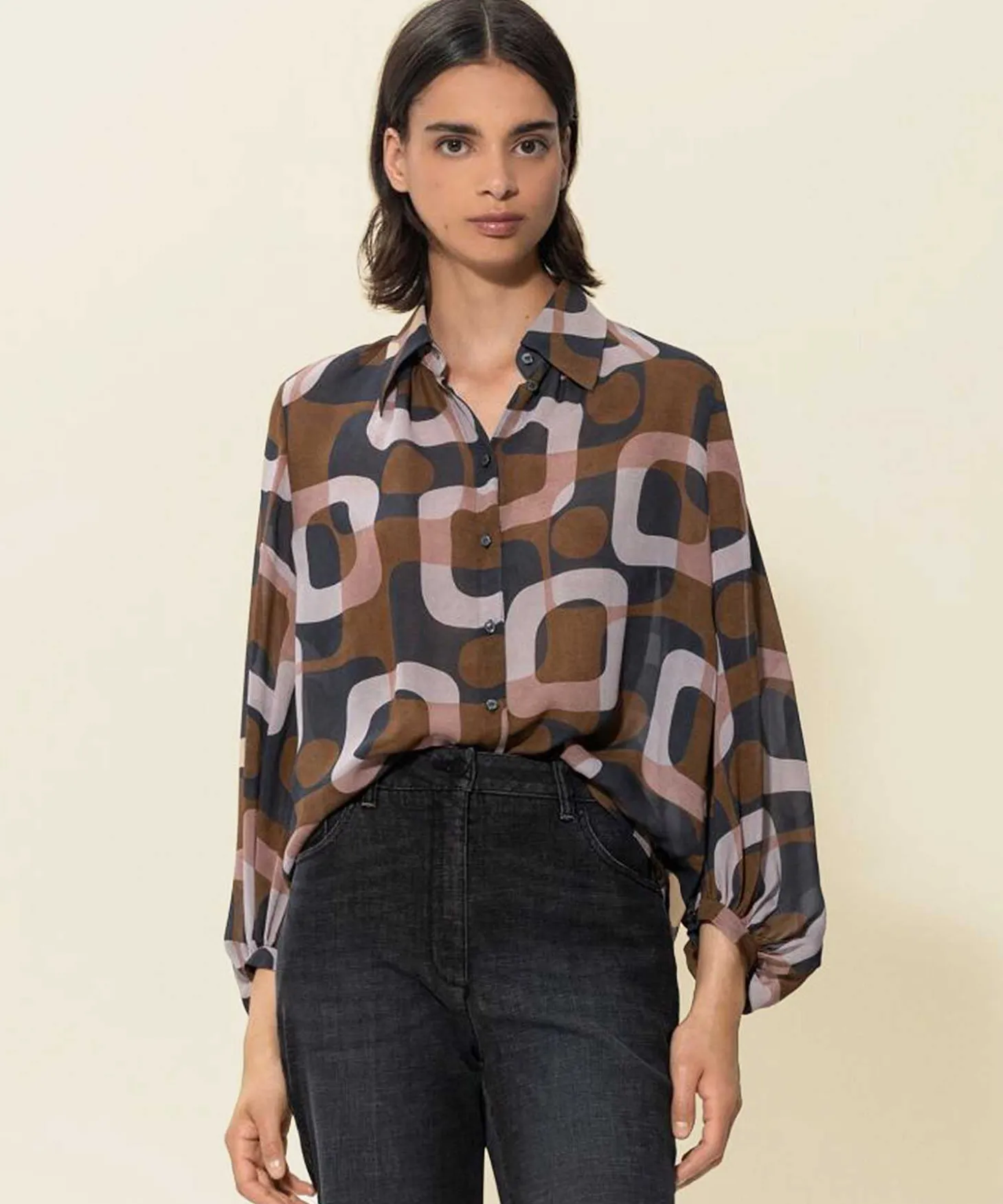 Luisa Cerano Blouse Grafische Print