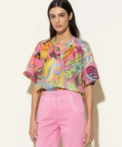 Luisa Cerano Blouse Tropische Bloemprint