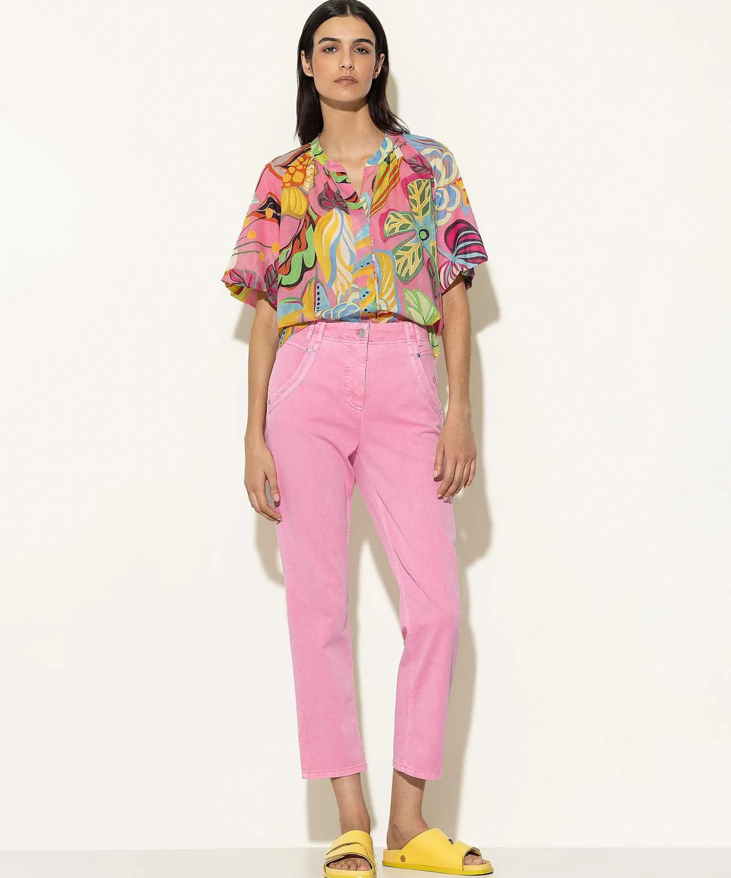 Luisa Cerano Blouse Tropische Bloemprint
