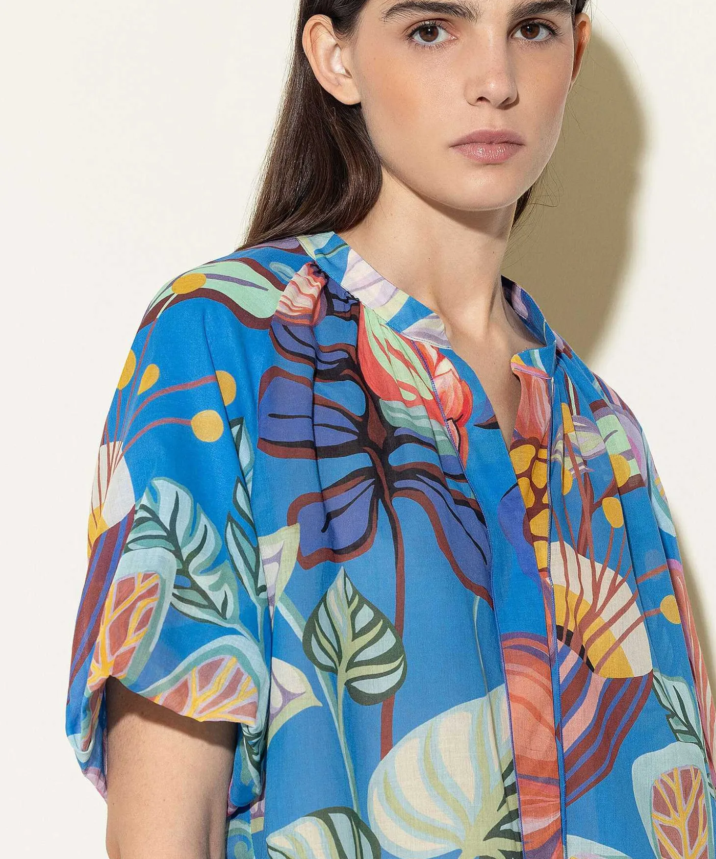 Luisa Cerano Blouse Tropische Bloemprint