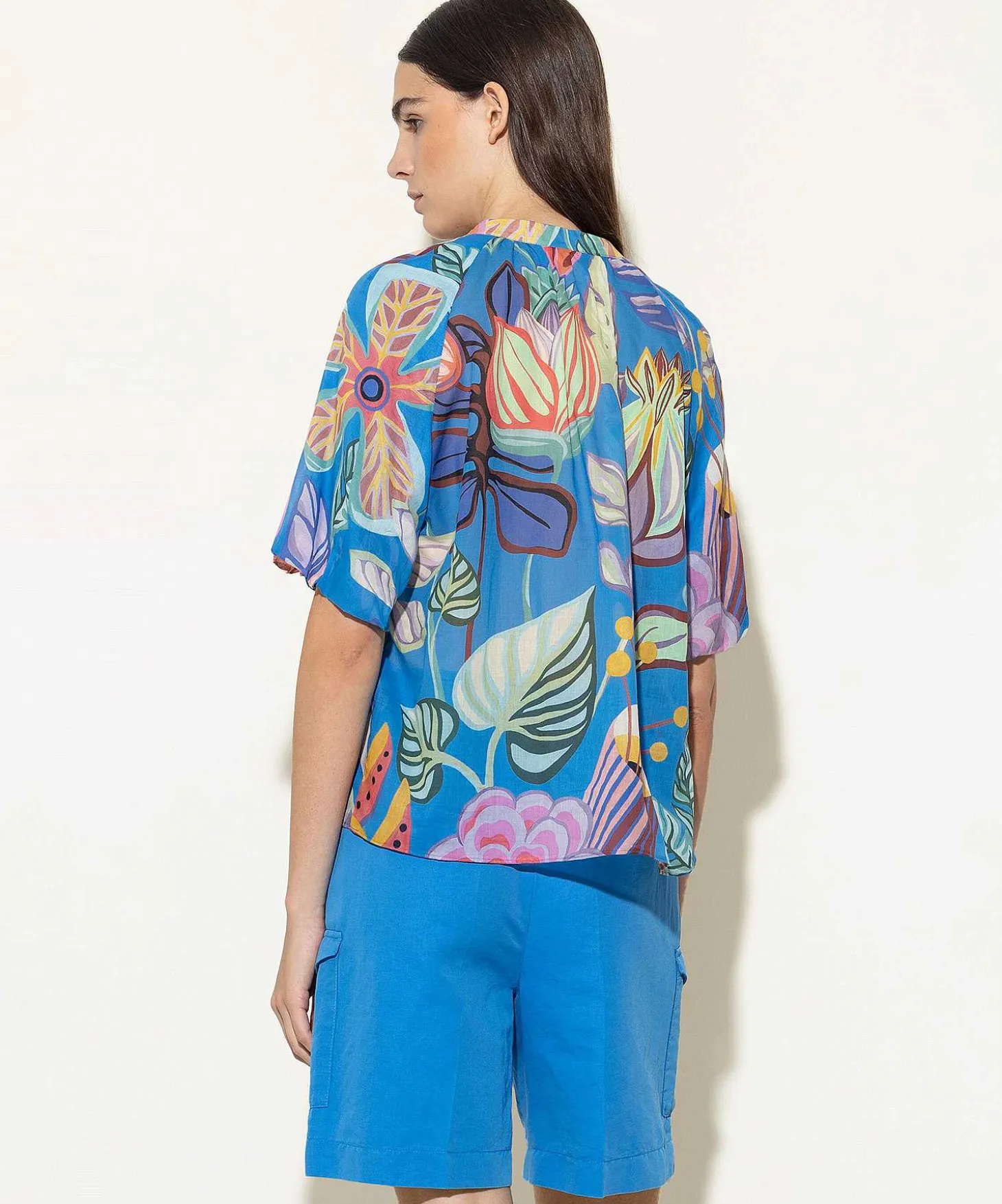 Luisa Cerano Blouse Tropische Bloemprint