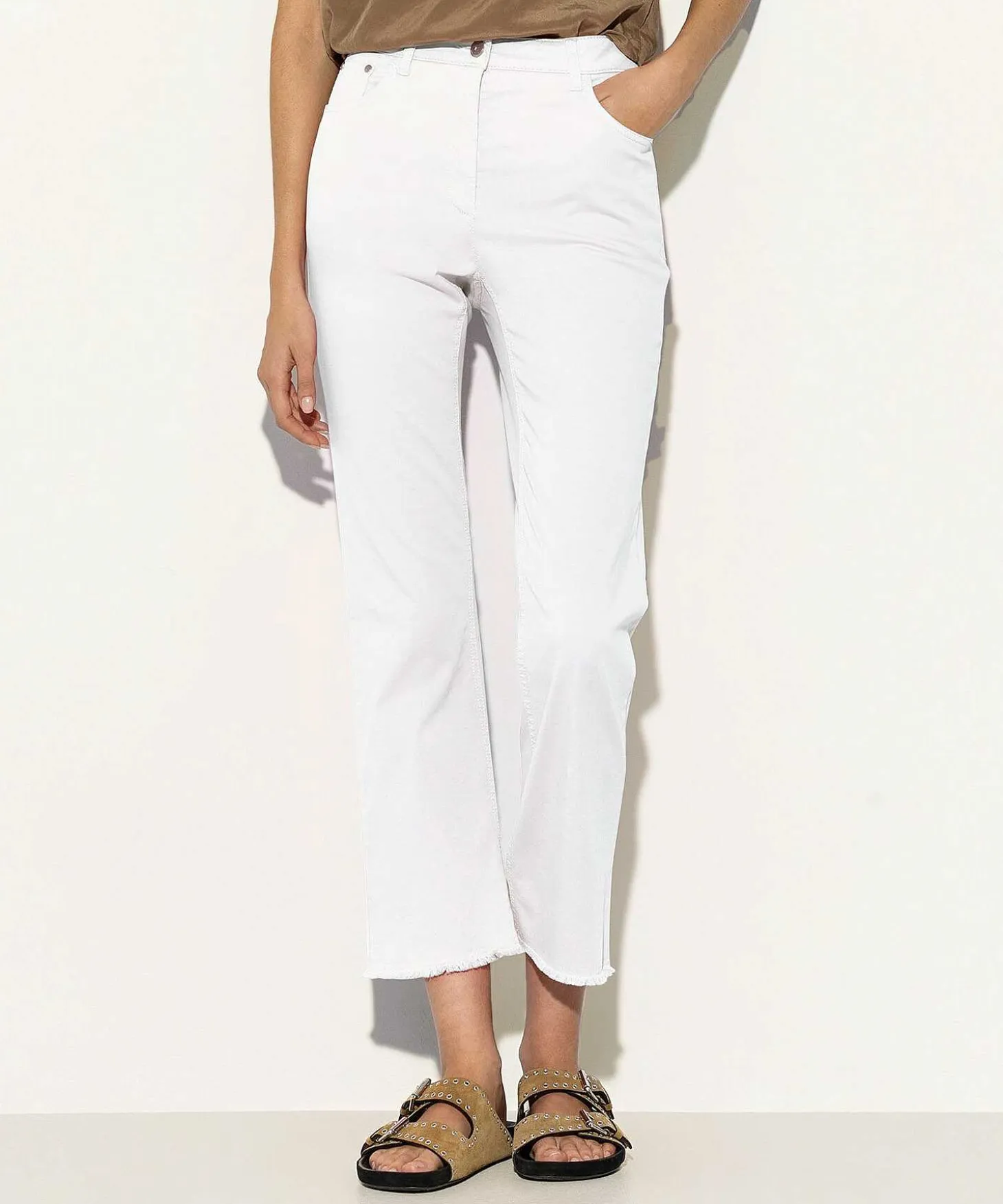 Luisa Cerano Kick Flare Broek Soft Cotton