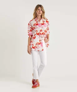 Luisa Cerano Kick Flare Broek Soft Cotton