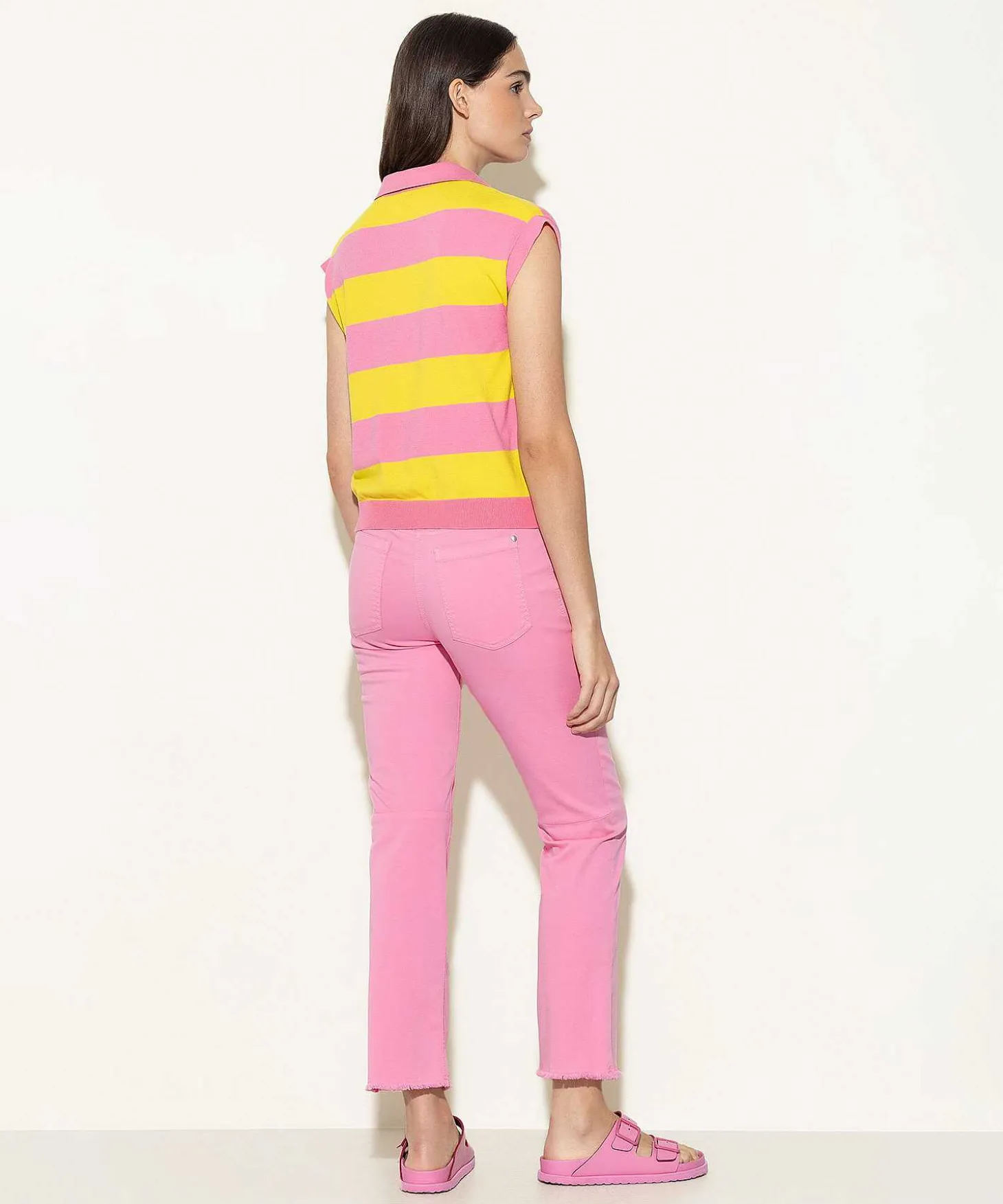 Luisa Cerano Kick Flare Broek Soft Cotton