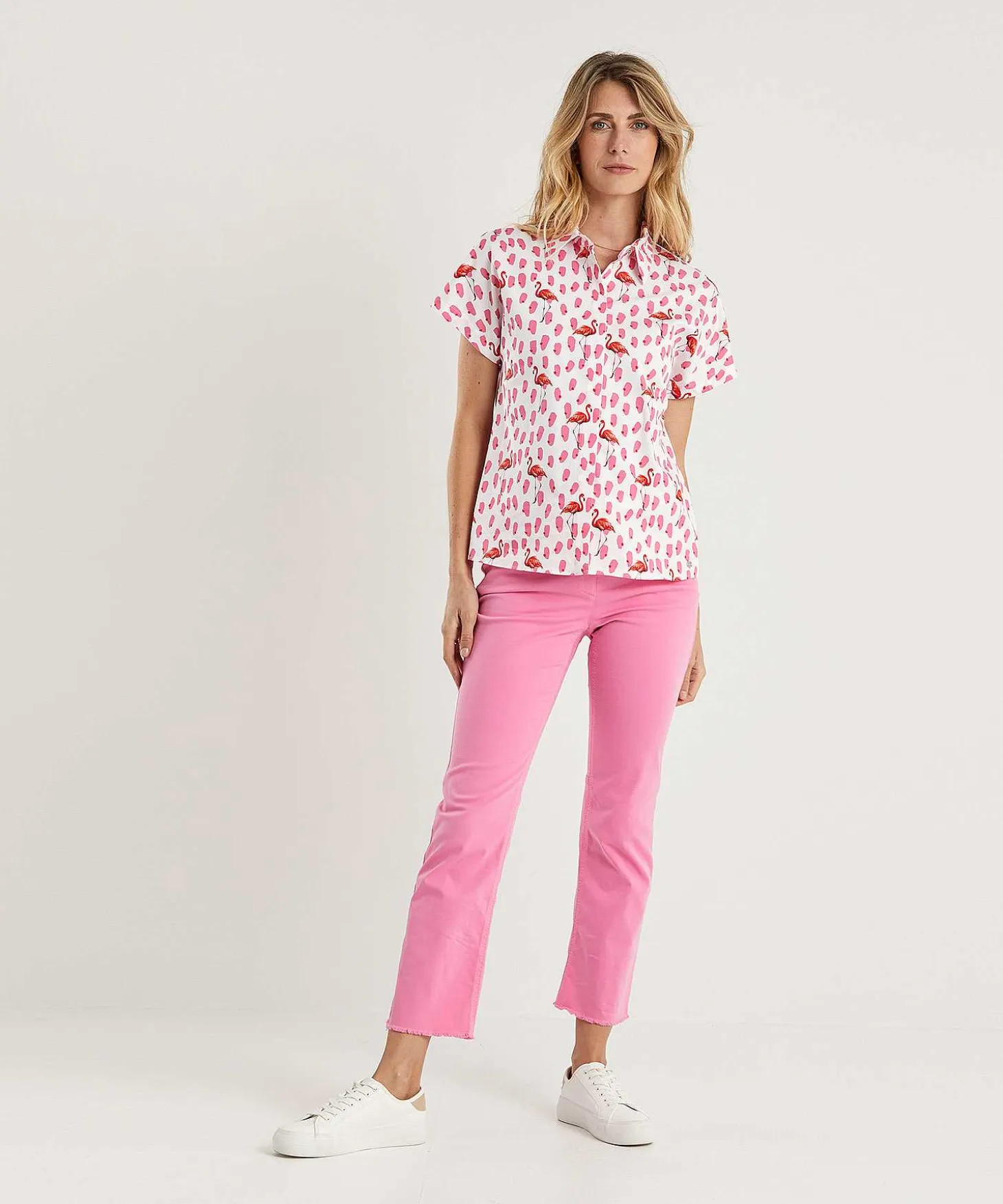 Luisa Cerano Kick Flare Broek Soft Cotton