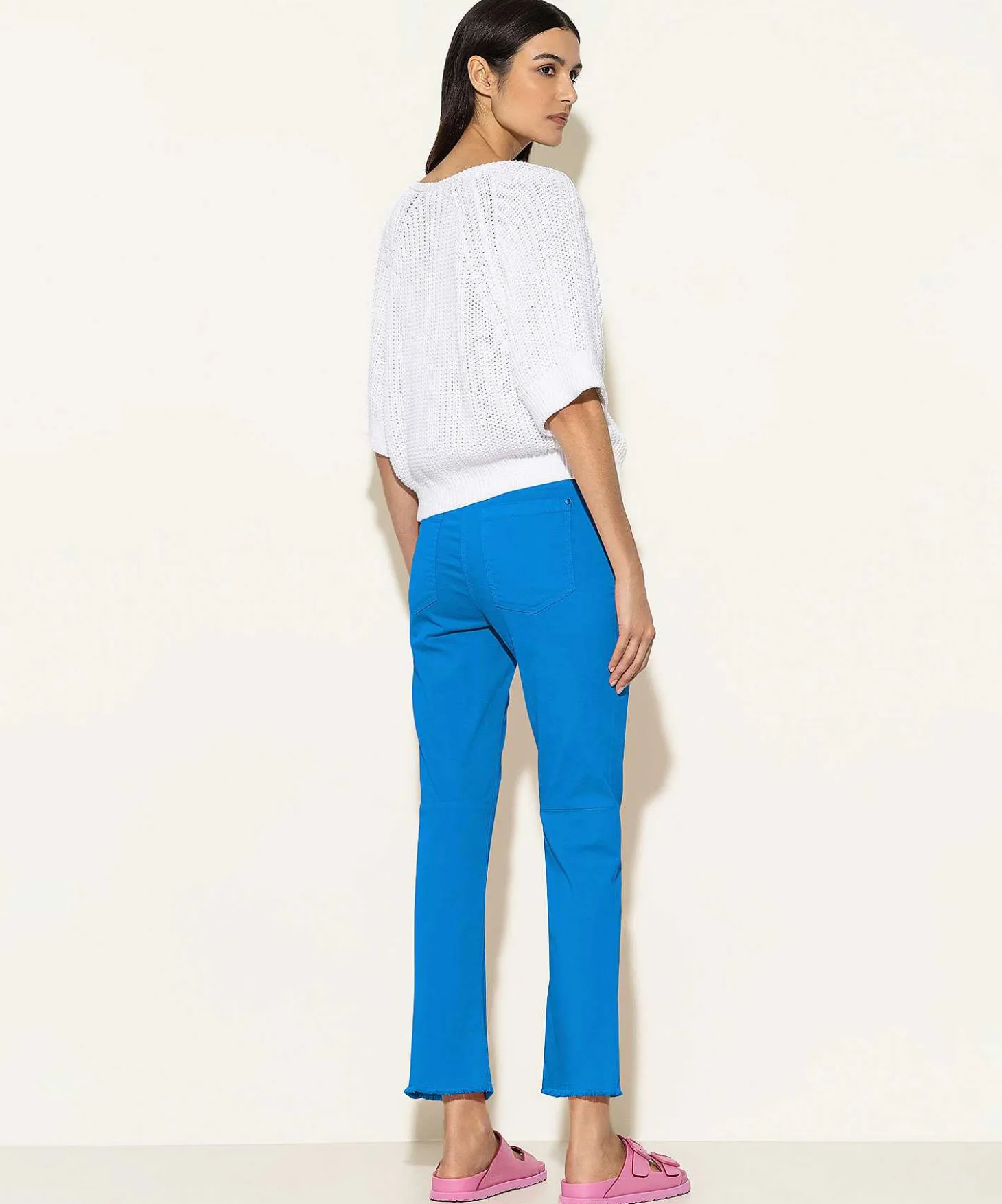 Luisa Cerano Kick Flare Broek Soft Cotton