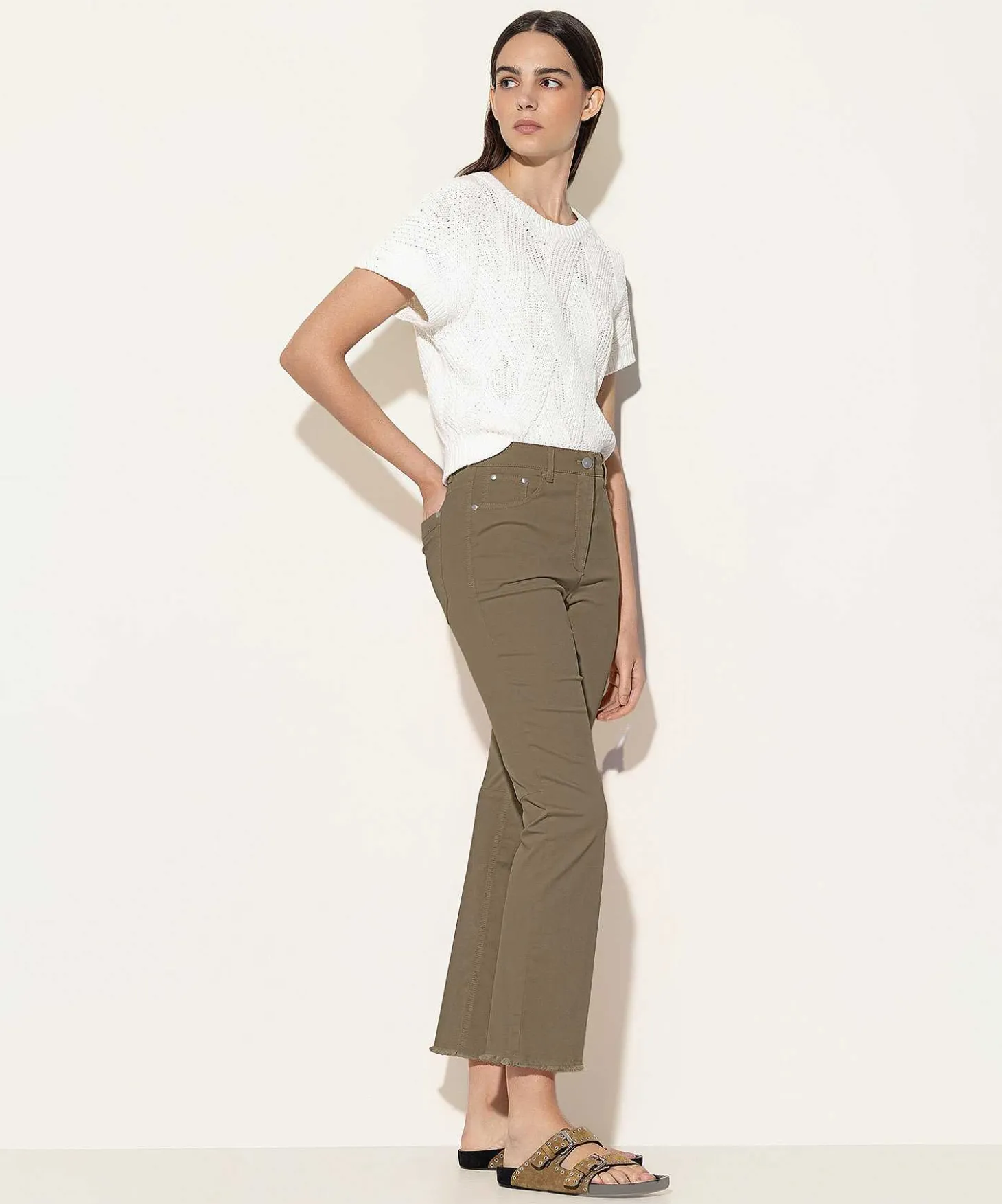 Luisa Cerano Kick Flare Soft Broek