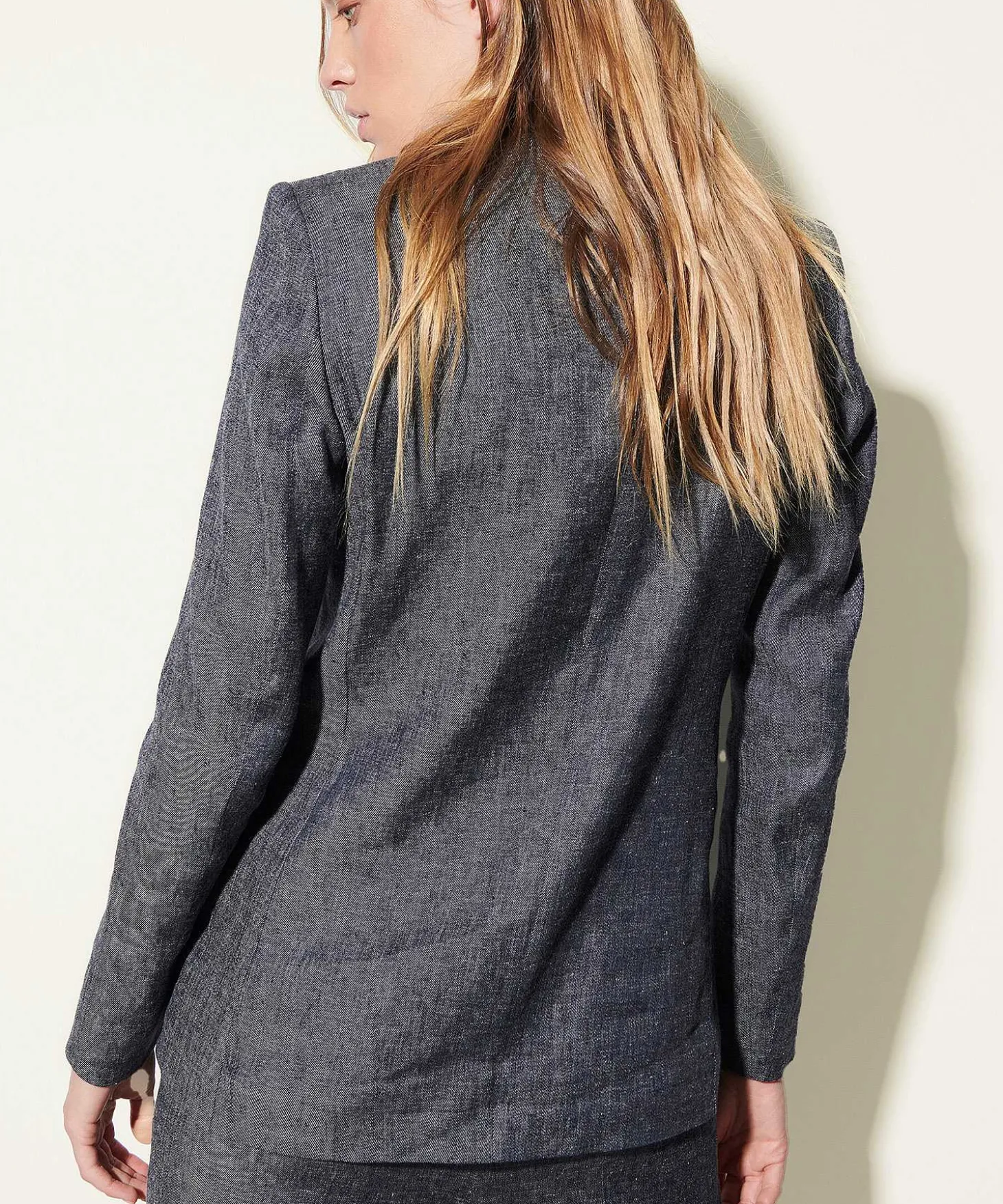 Luisa Cerano Linnenmix Blazer Denimlook