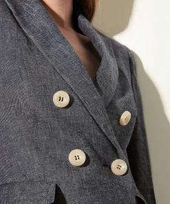 Luisa Cerano Linnenmix Blazer Denimlook