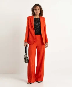 Luisa Cerano Linnenmix Wide Leg Broek