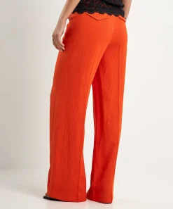 Luisa Cerano Linnenmix Wide Leg Broek