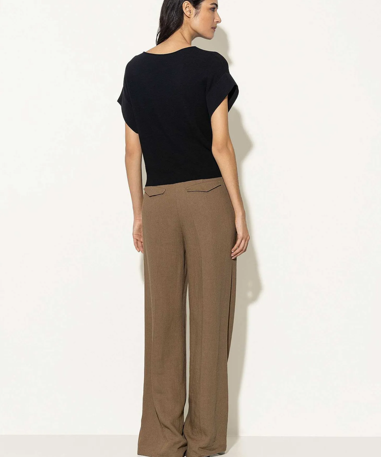 Luisa Cerano Linnenmix Wide Leg Broek